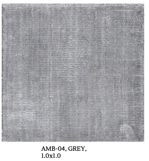 Real Silk Handloom, Grey, Loop & Cut Pile