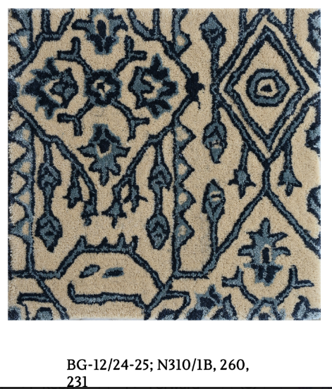 NZ Wool + Tencel Hand-Tufted, N310/1B, 260, 231, Cut Pile