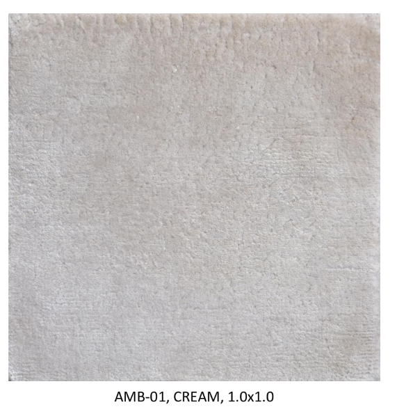 Real Silk Hand-Knotted, Cream, Cut Pile