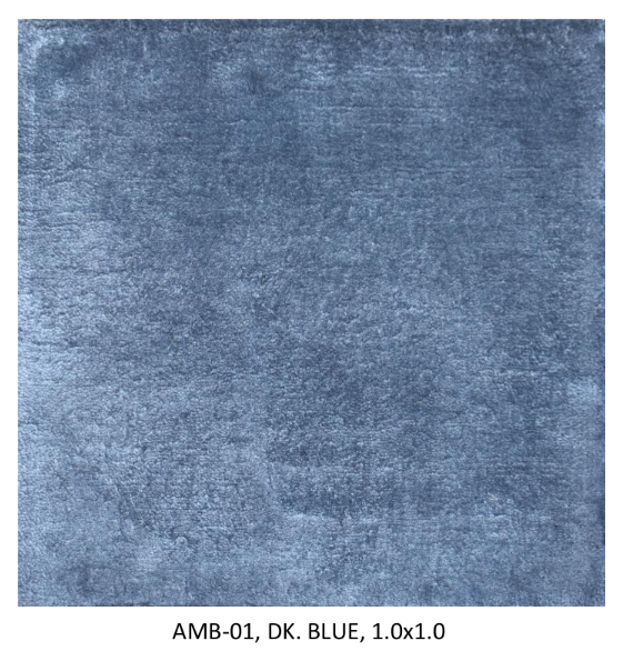 Real Silk Hand-Knotted, Dk. Blue, Cut Pile
