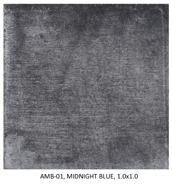 Real Silk Hand-Knotted, Midnight Blue, Cut Pile